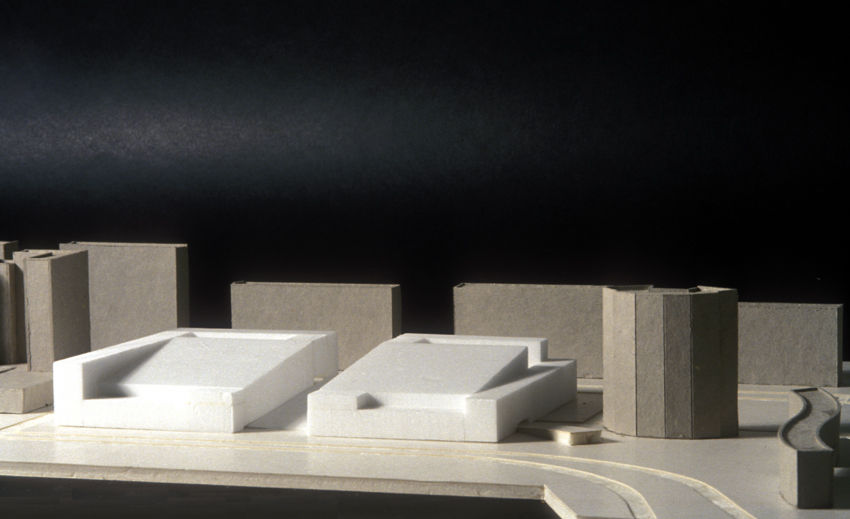 Massing model of urban design proposal.